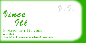 vince ill business card